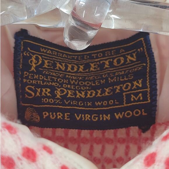 Pendleton Vintage 60s Wool Red Gingham heritage style Short Sleeve Blouse Top - Picture 4 of 12